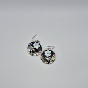 Elegant Floral Mother of Pearl Earrings